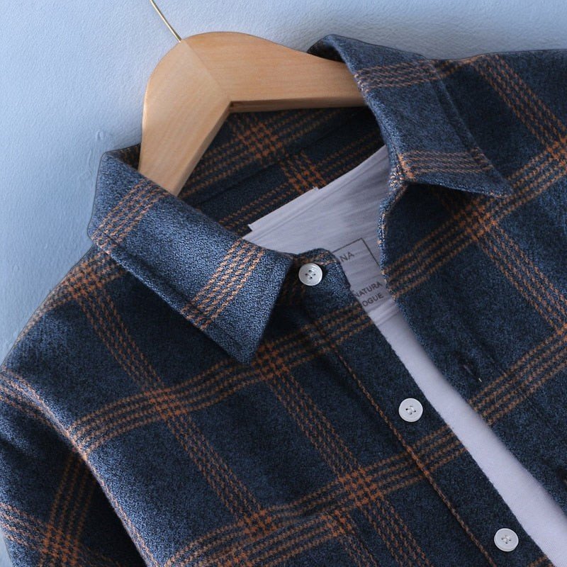 Levoire | Chemise À Manches Longues À Carreaux Imprimée Avec Poche