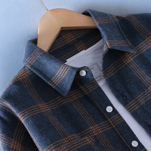 Levoire | Chemise À Manches Longues À Carreaux Imprimée Avec Poche