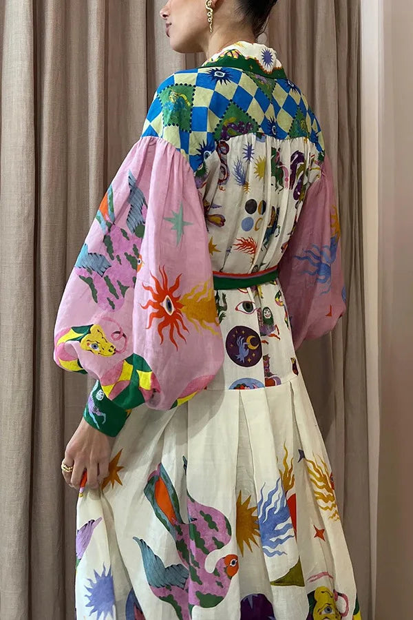 Levoire | Robe Plissée dans le Style Rétro Français