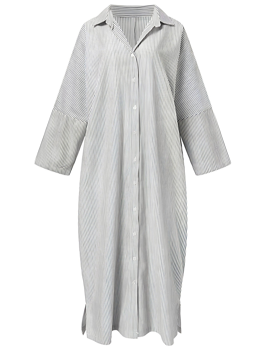 Levoire | Robe En Lin À Rayures Avec Une Coupe Décontractée
