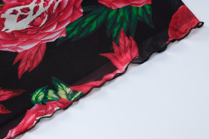 Levoire | Flora Mesh Robe Mini Bodycon
