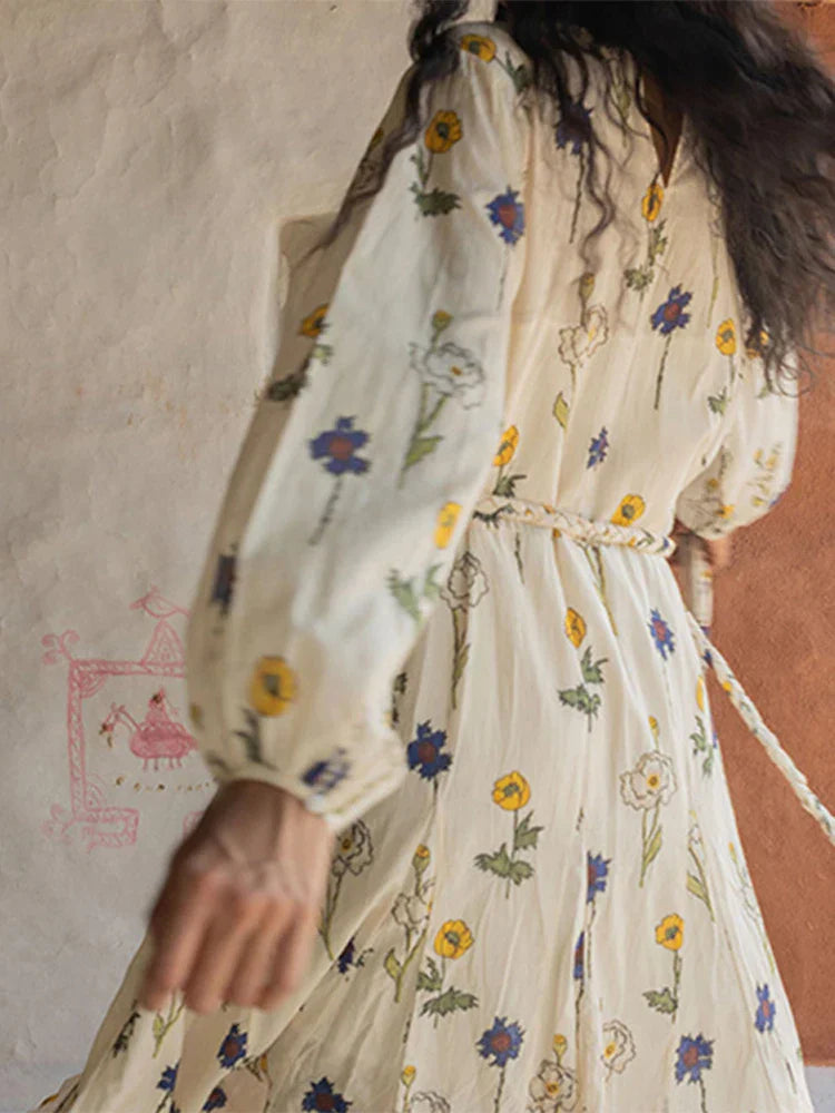 Levoire | Robe À Volants Imprimée