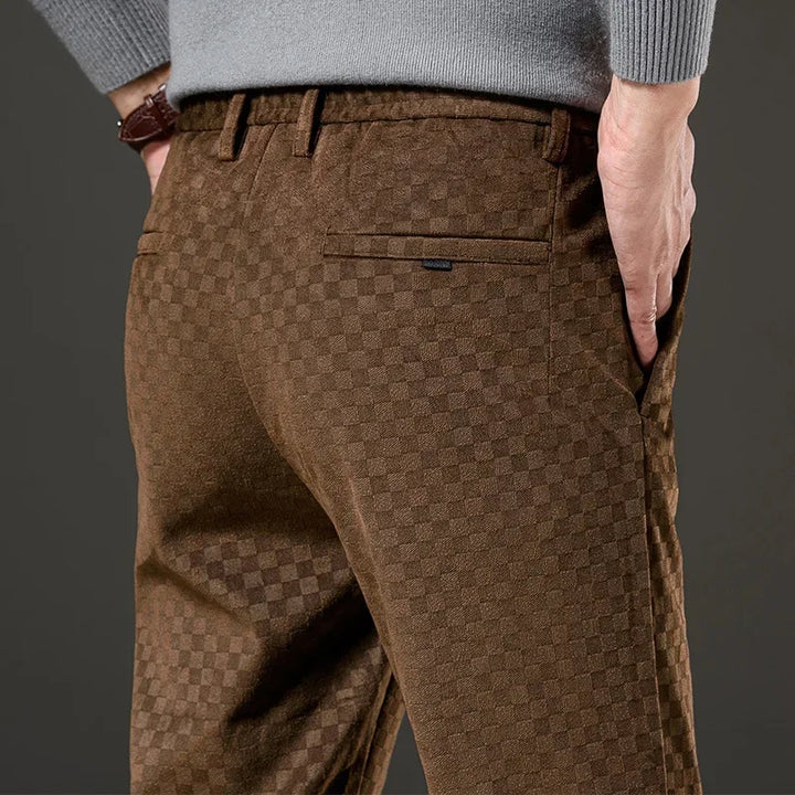 Levoire | Pantalon En Velours Côtelé À Carreaux