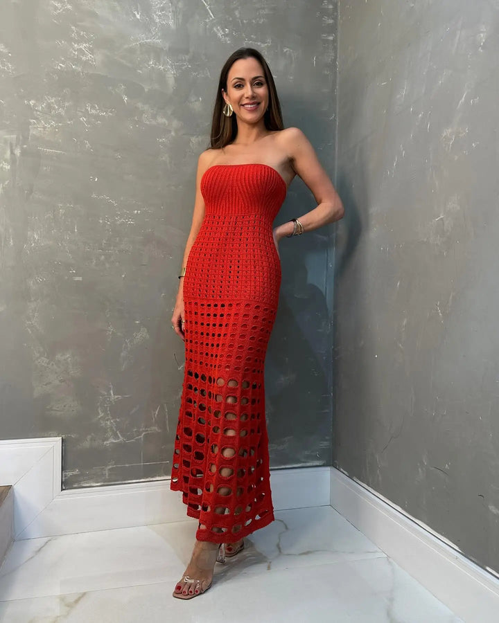 Levoire | Robe Maxi Hult Tricotée Transparente