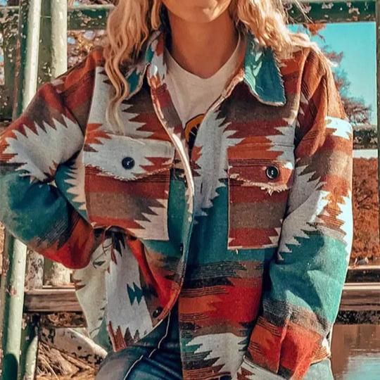 Levoire | Style Motif Veste À Manches Longues Avec Boutons