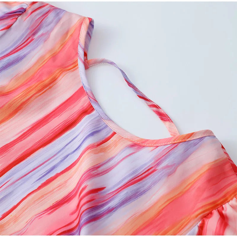 Levoire | Robe Dos Nu À Lacets À Rayures