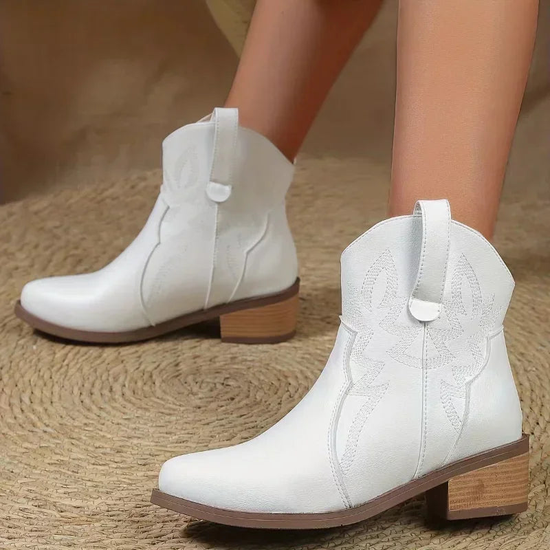 Levoire | Boots Rétro En Cuir Synthétique Pour Femmes