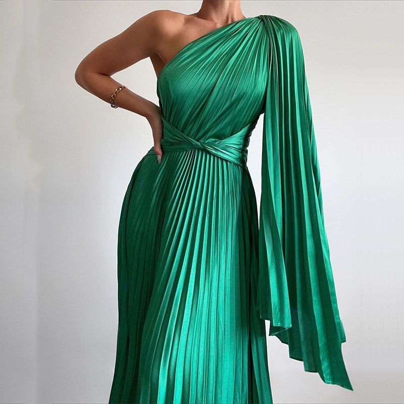 Levoire | Satinpuddings Plissé Lyskostakk Robes Longues
