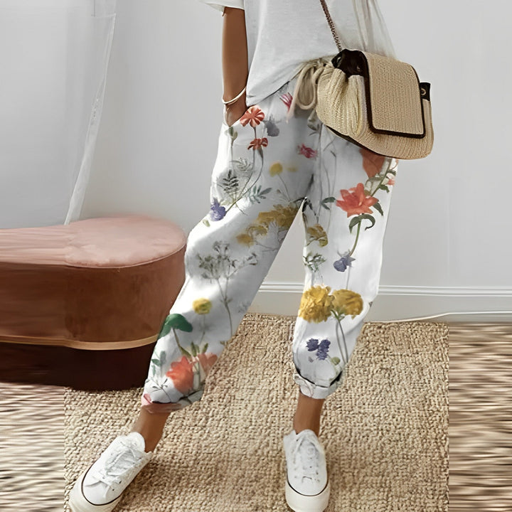 Levoire | Pantalons Boho Élégants Blanc