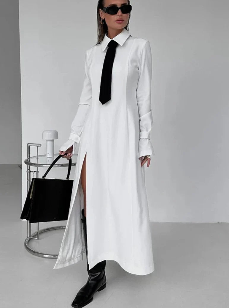 Levoire | Robe De Bureau Blanche Élégante