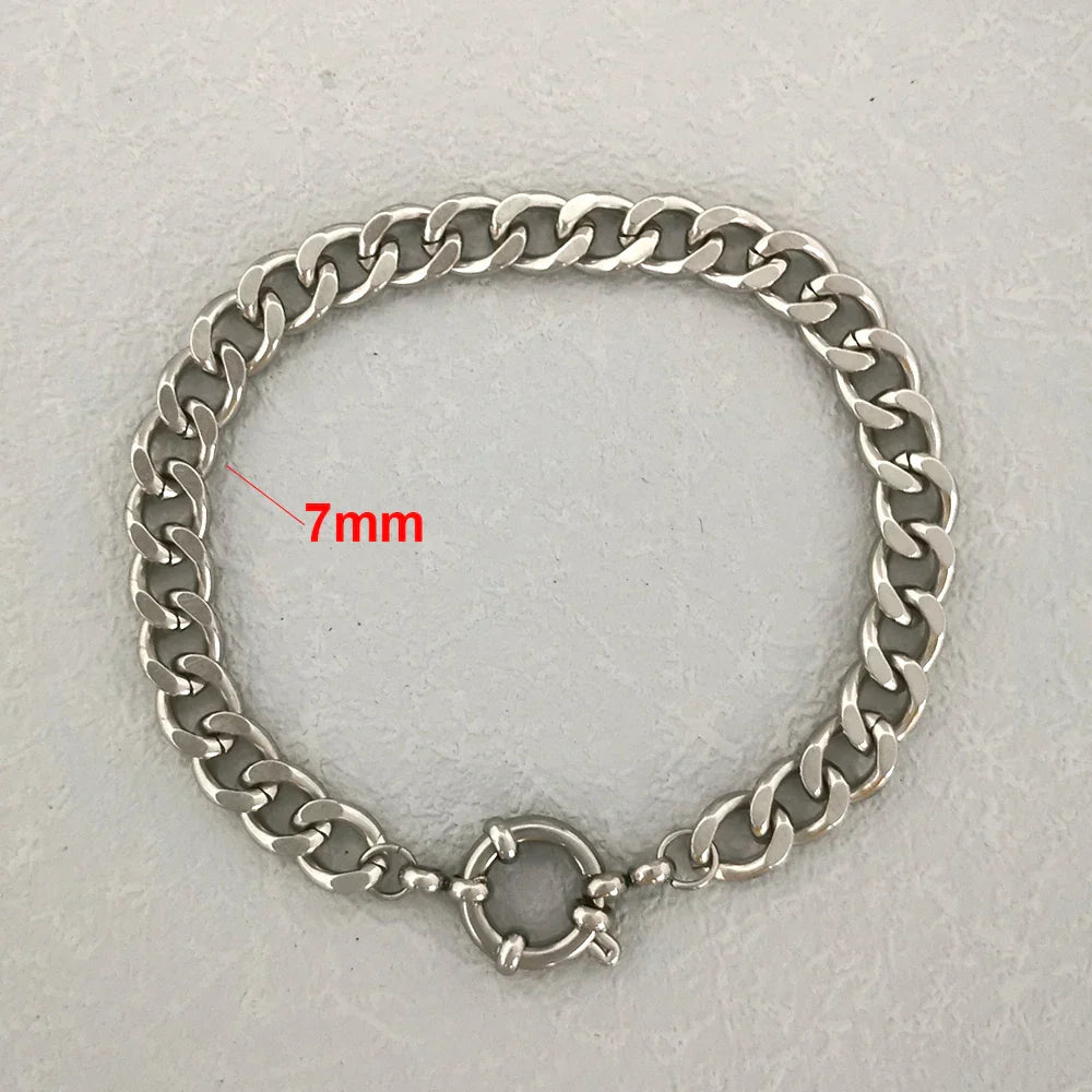 Levoire | Bracelet En Acier Inoxydable Y10 7mm Argent