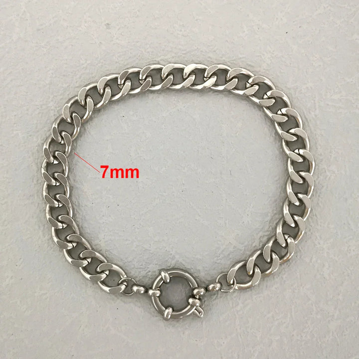 Levoire | Bracelet En Acier Inoxydable Y10 7mm Argent