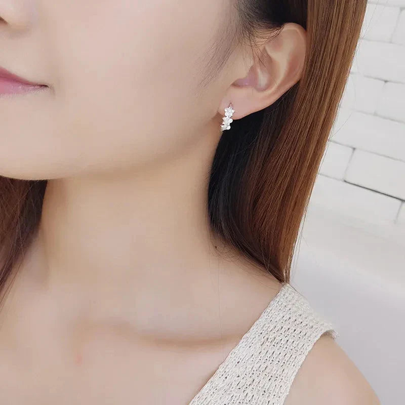 Levoire | Boucles Argent Fleurs