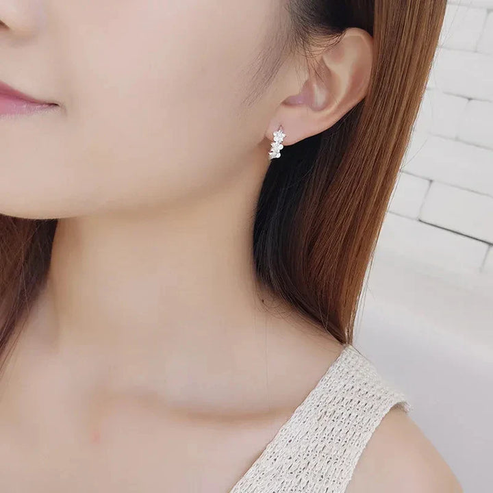 Levoire | Boucles Argent Fleurs
