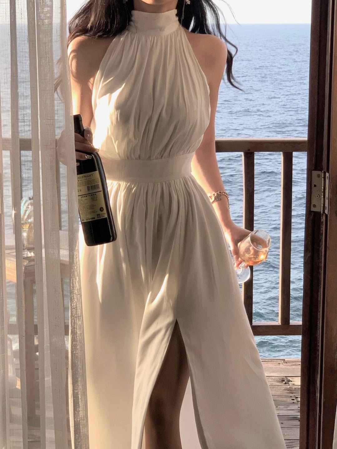 Levoire | Robe Midi En Chiffon Décolletée
