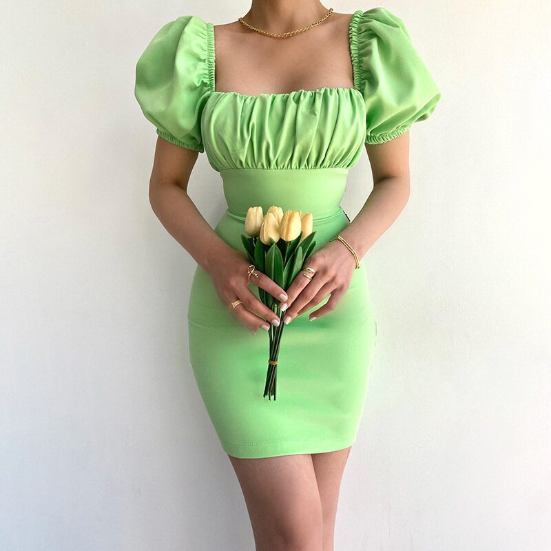 Levoire | Manchette Bouffante Ouverture Au Dos Robe Mini