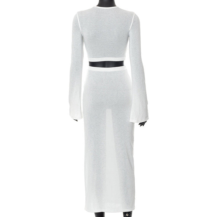 Levoire | Ensemble Jupe Cropped Et Maxi À Manches Longues