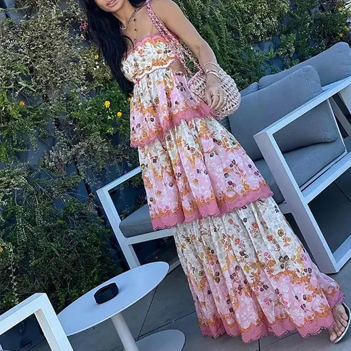 Levoire | Joueuse robe fleurie etagée