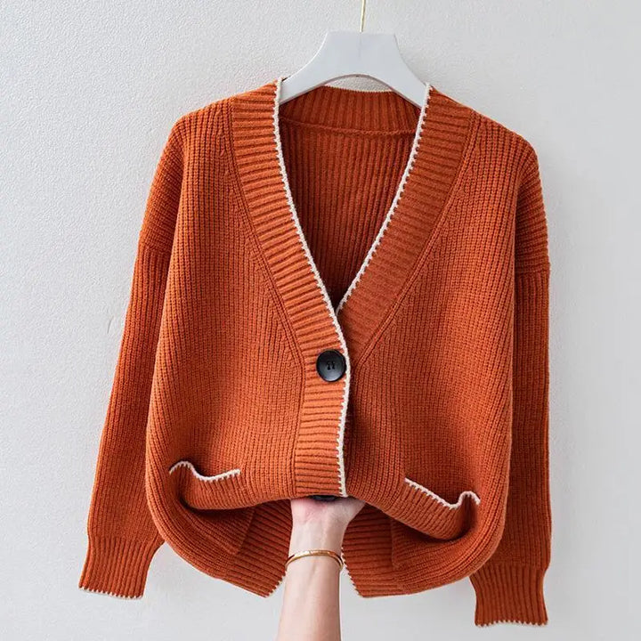 Levoire | Stylé, Grande Taille Cardigan Orange