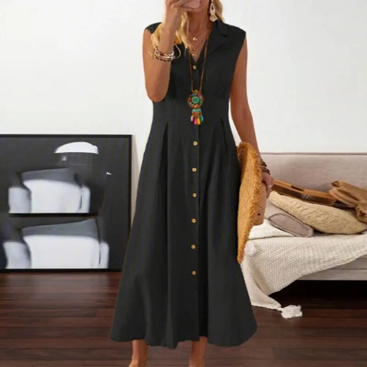 Levoire | Printemps Décontracté Femme Robe longue Noir