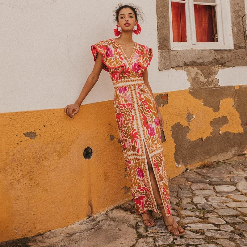 Levoire | Robe Longue D'été Pour Femme - Orange