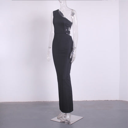 Levoire | Une Épaule Sans Bretelles Robes Maxi À Côtés Creux