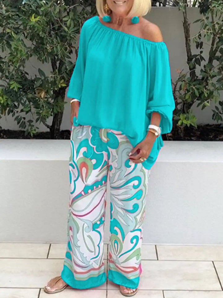 Levoire | Pantalon Coupe Locker Avec Jambe Large Turquoise