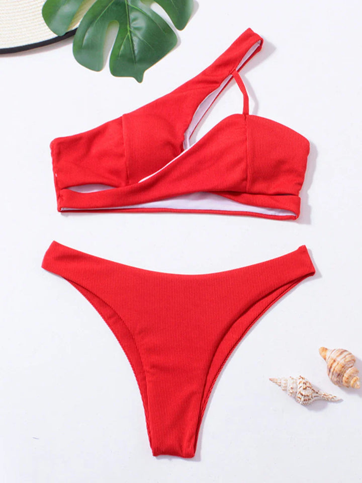 Levoire | Deux Pièces Maillot De Bain Asymétrique Rot
