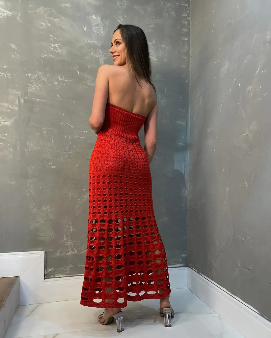 Levoire | Robe Maxi Hult Tricotée Transparente