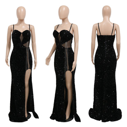 Levoire | Helmi-Diamant-Dragelinser-Haut-Poches-Long Robes