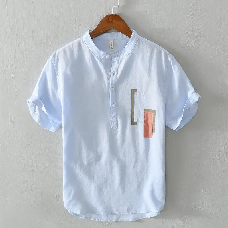 Levoire | Chemise à demi-manches Bleu
