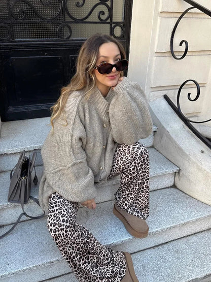 Levoire | Cardigan À Manches Longues Surpopulaire Avec Bouton