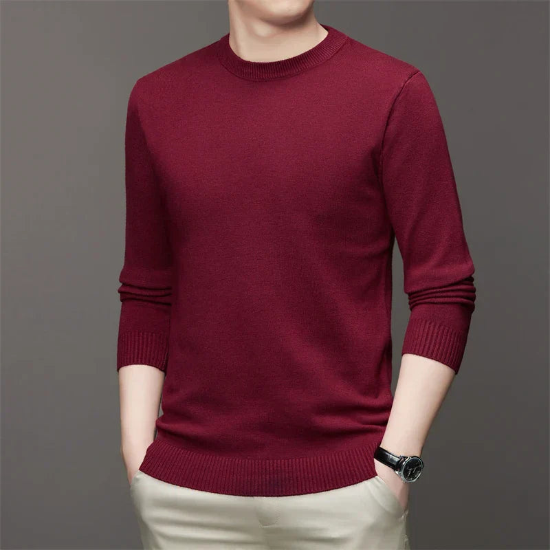Levoire | Pull Décontracté Et Stylé Pour Hommes Avec Col Rond Rot