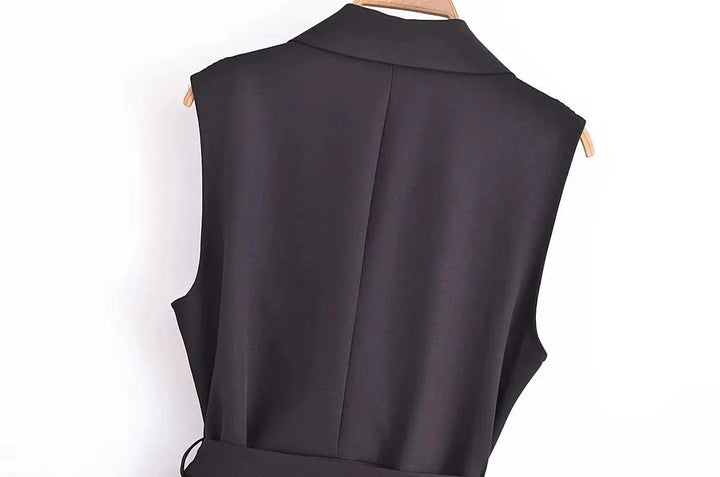 Levoire | Élégante Robe Longue Style Gilet Plissé Pour Femme