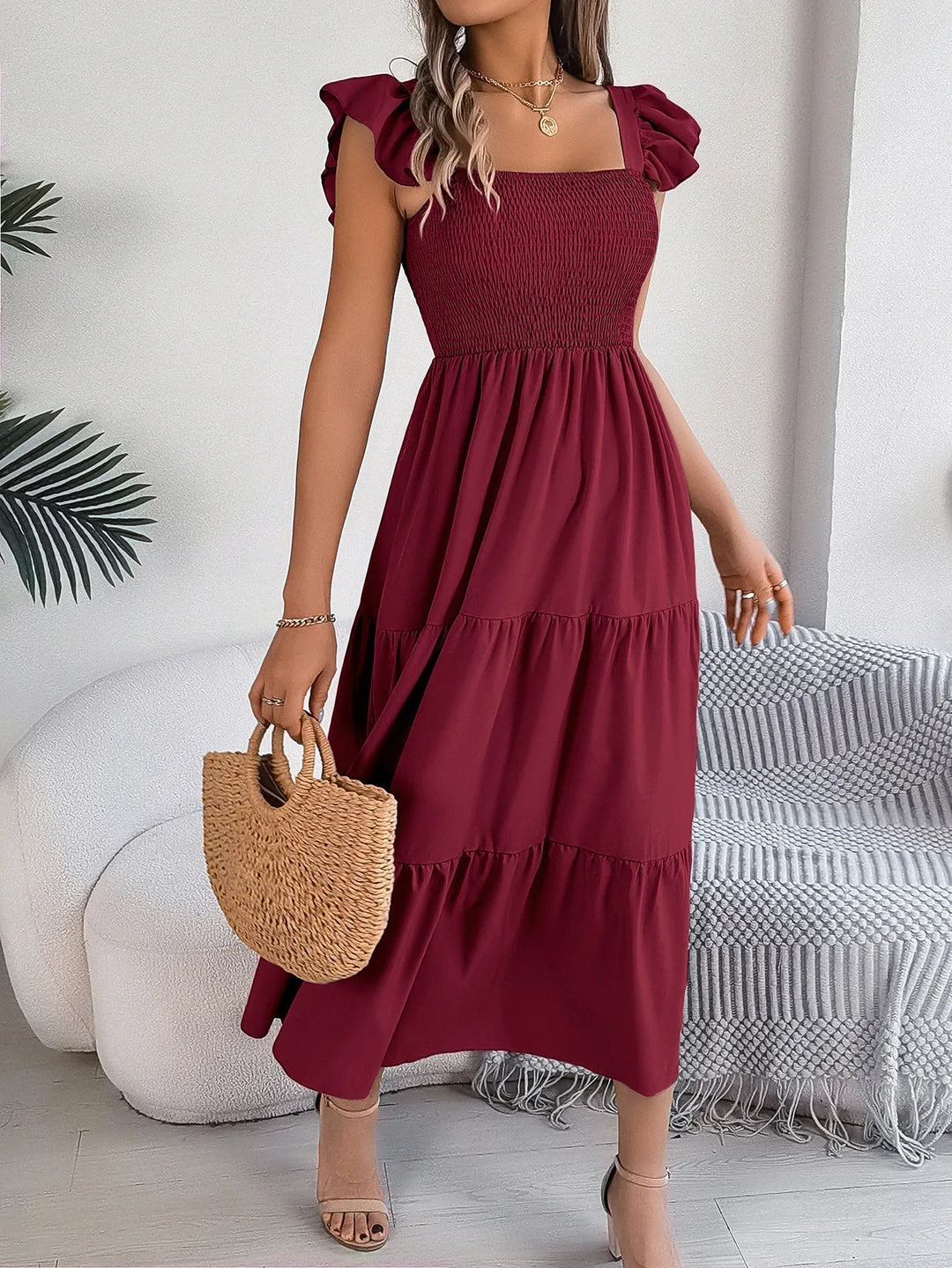 Levoire | Robe En Couches Élégante Rouge (Quasi épuisé)
