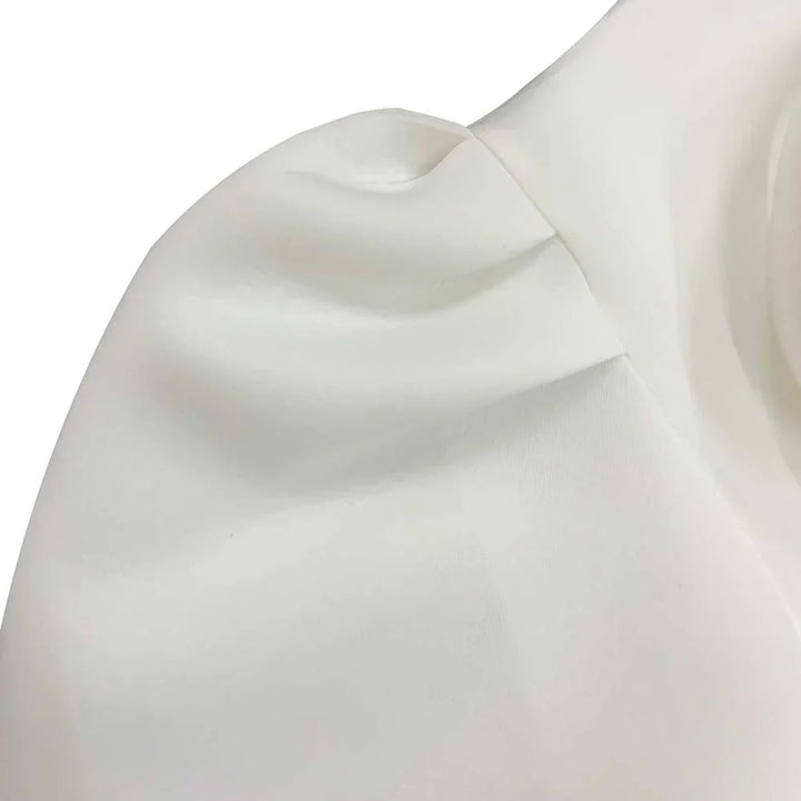Levoire | Col Côté Bouffant Manches Courtes Robes Longues