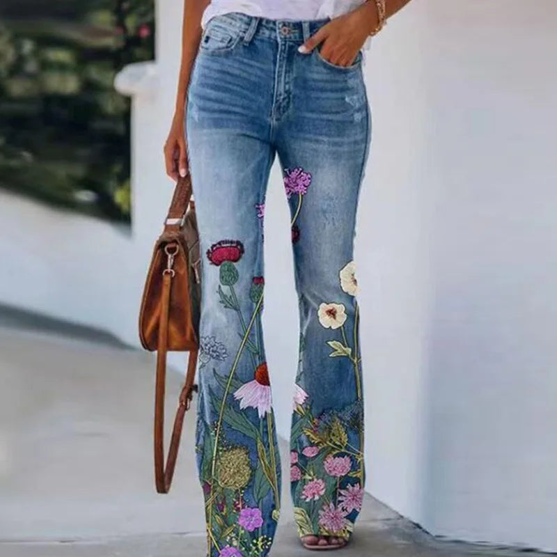 Levoire | Jean Avec Motif Floral Multicolore