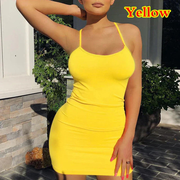 Levoire | Mini robe à bretelles spaghetti pour femme
