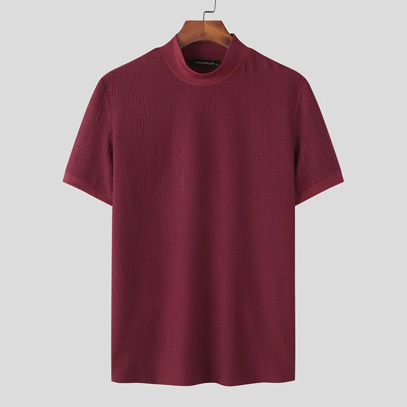 Levoire | T-Shirt En Tricot Élégant Avec Col Haut Pour Hommes