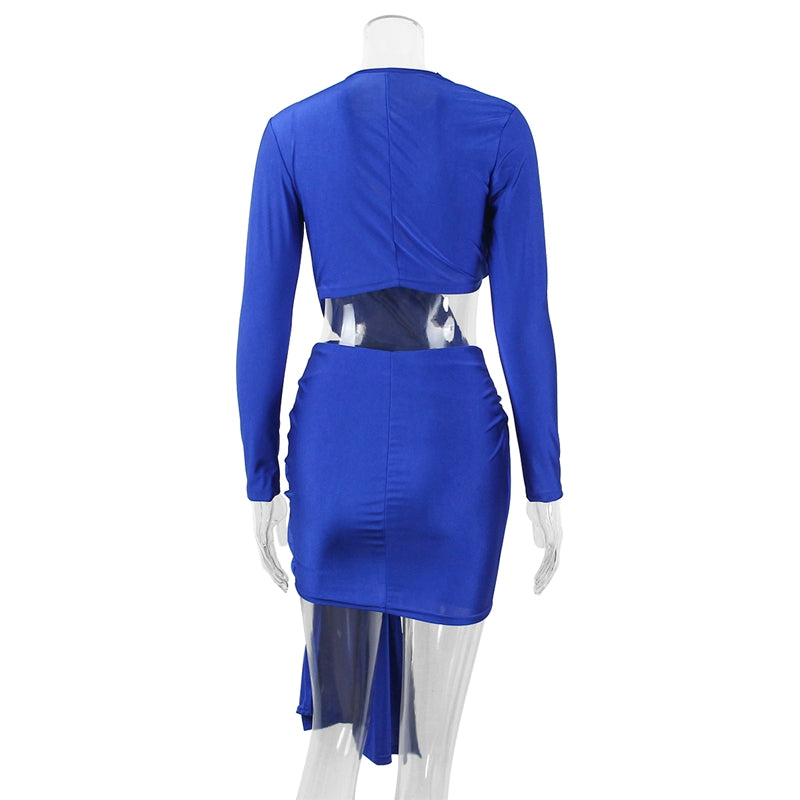 Levoire | Robe Minime Froncée Bleue