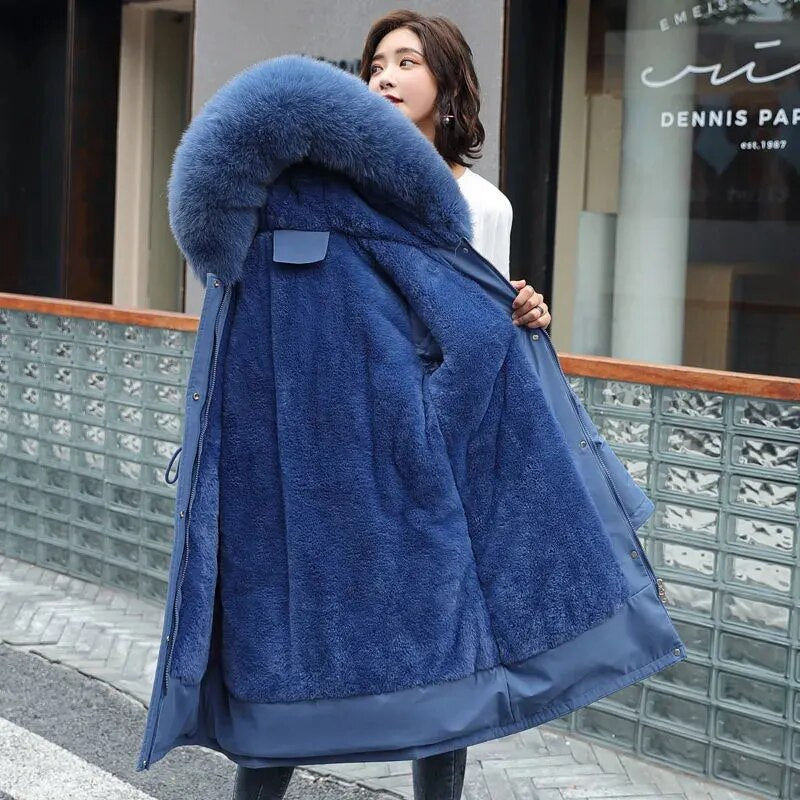 Levoire | Manteau Hiver Élégant Col Fourrure