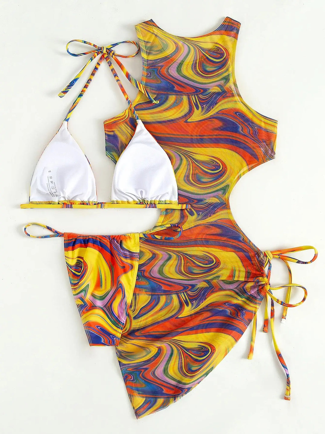 Levoire | Bikini Avec Ensemble De Robe De Plage Jaune