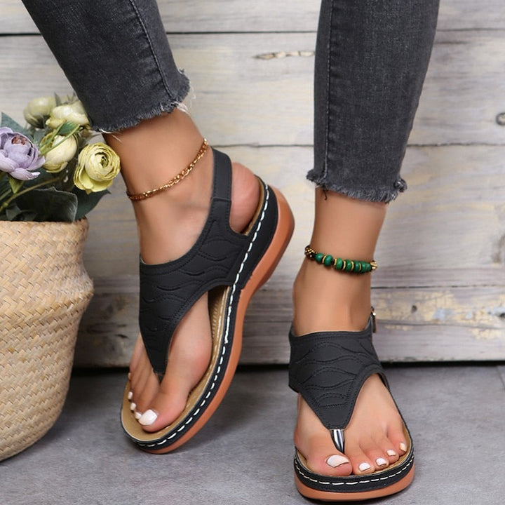 Levoire | Sandales Pour Femmes Avec Semelle Ergonomique Noir