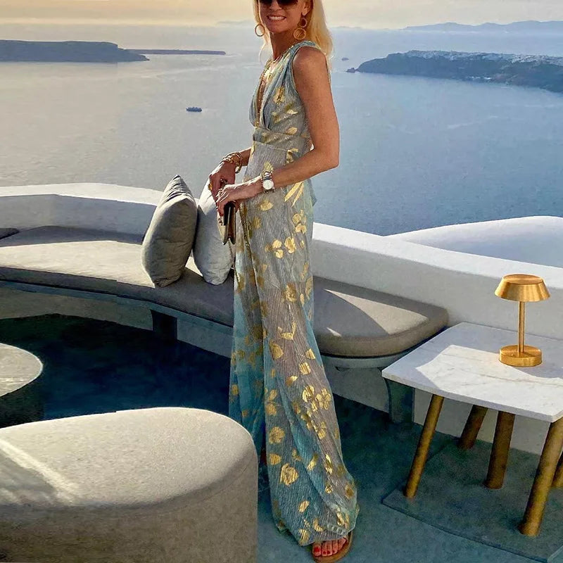 Levoire | Robe D'été Fluide Pour Femme - Maxi Vert