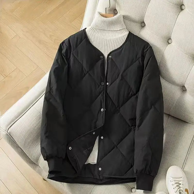 Levoire | Veste Longue À Manches Longues Avec Boutons Noir