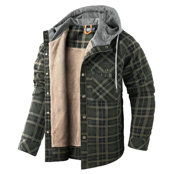 Levoire | Veste À Carreaux Chaude Vert armée