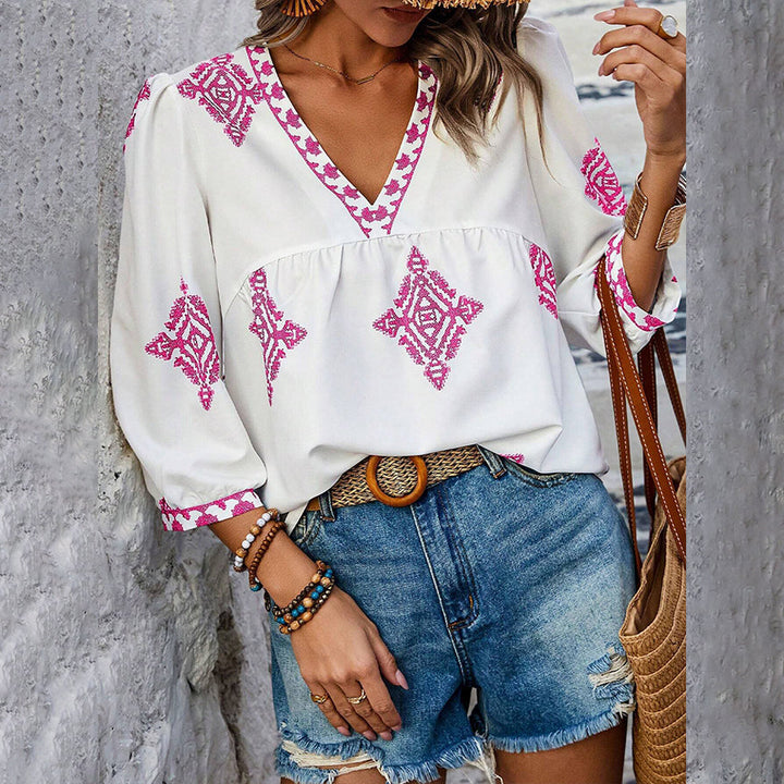 Levoire | Blouse Avec Imprimé Rétro Pour Femmes