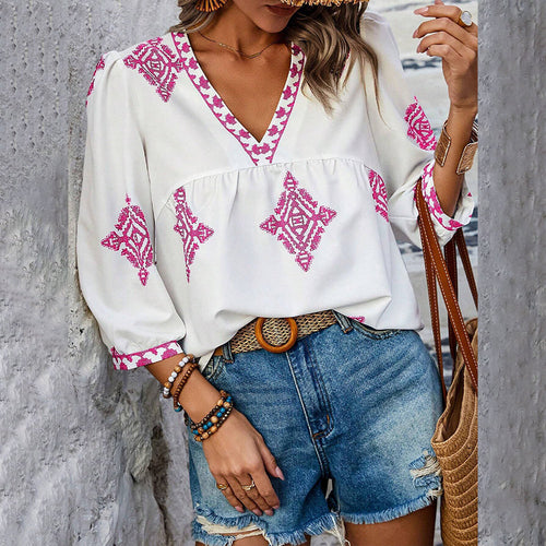 Levoire | Blouse Avec Imprimé Rétro Pour Femmes