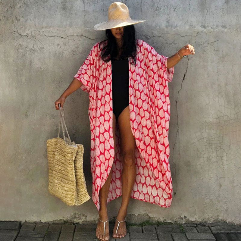 Levoire | Longer Kimono De Plage Ursa Rot Universel