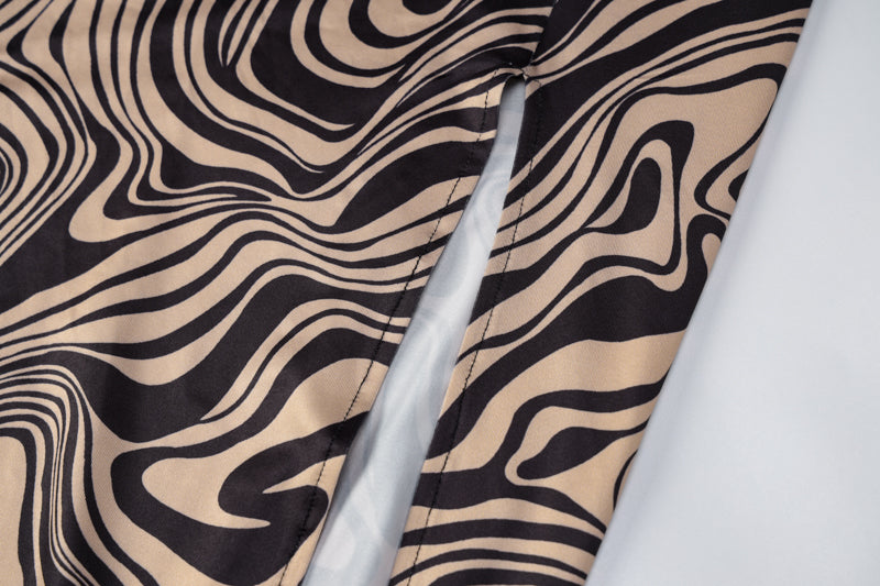 Levoire | Motif Léopard Avec Décolleté En V Et Fente Robe Maxi